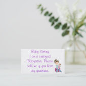 Carte De Visite babysitter (Debout devant)