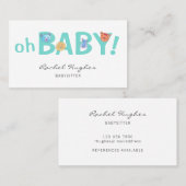 Carte de visite Babysitter (Devant / Derrière)