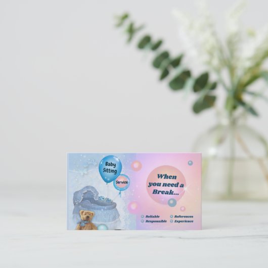 Carte De Visite Babysitter (Debout devant)