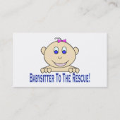 Carte De Visite Babysitter à la délivrance (Dos)