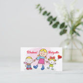 Carte De Visite Babysitter du week-end (Debout devant)