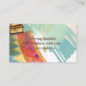 Carte De Visite Babysitter, enseignant afro-américain (Dos)