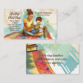 Carte De Visite Babysitter, enseignant afro-américain (Devant / Derrière)