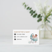 Carte De Visite babysitter et Nany (Debout devant)