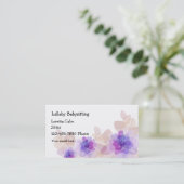 Carte De Visite Babysitter florale simple (Debout devant)