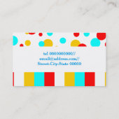 Carte De Visite babysitter, gardant les enfants, école (Dos)