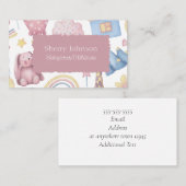 Carte De Visite Babysitter/garderie/garderie/nounou (Devant / Derrière)