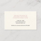 Carte De Visite Babysitter Garderie Logo de l'enseignant de la gar (Dos)