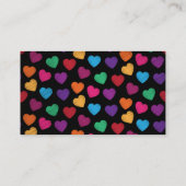 Carte De Visite Babysitter heureuse de coeurs, Childcare, (Dos)