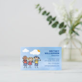 Carte De Visite Babysitter mignonne Garde d'enfants (Debout devant)