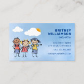 Carte De Visite Babysitter mignonne Garde d'enfants (Devant)