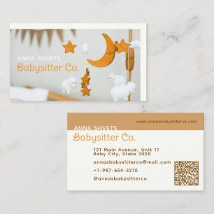 Carte De Visite Babysitter mobile Crib
