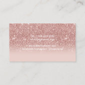 Carte De Visite Babysitter Nanny Rose moderne Gold Ombre (Dos)