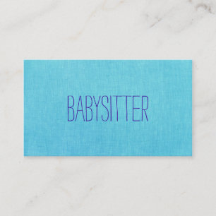 Carte De Visite Babysitter ou nounou, mignonne, Turquoise, Bleu