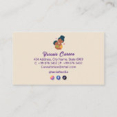 Carte De Visite Babysitter Professionnel | Cute arc-en-ciel (Dos)