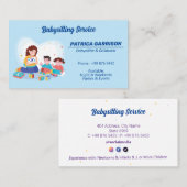 Carte De Visite Babysitter Professionnel | Garde d'enfants (Devant / Derrière)