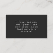 Carte De Visite Babysitter Services Nanny Rose Gold Pacifier Logo (Dos)