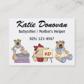 Carte De Visite Babysitter - SRF (Dos)