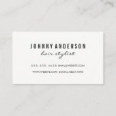 Carte De Visite Bac à ciseaux dorés Motif à bande chic (Dos)