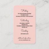 Carte De Visite Bachelorette tropicale Insigne Itinéraire Insérer (Dos)