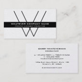 Carte De Visite Background Monogram Company/d'or de luxe personnel (Devant / Derrière)