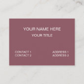 Carte De Visite Bacon sucré et salé (Dos)