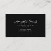 Carte De Visite Badge d'argent simple élégant professionnel (Dos)