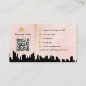 Carte De Visite Badge de nom de bien immobilier Code QR et logo (Dos)