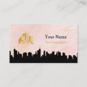 Carte De Visite Badge de nom de bien immobilier Code QR et logo (Devant)