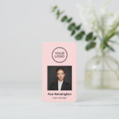 Carte De Visite Badge d'identité employé moderne avec code QR | Pe (Debout devant)