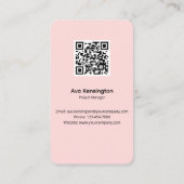Carte De Visite Badge d'identité employé moderne avec code QR | Pe (Dos)