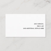 Carte De Visite Badge en barbre rétro (Dos)