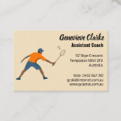 Carte De Visite Badminton (Devant)