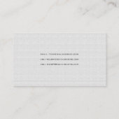 Carte De Visite Bage et blanc Texture de lin simple (Dos)