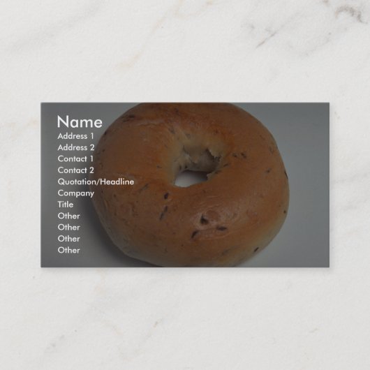 Carte De Visite Bagel délicieux (Devant)