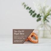 Carte De Visite Bagel Store Café Livraison (Debout devant)
