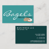 Carte De Visite BAGELS fraîchement cuits au four. (couleur (Devant / Derrière)