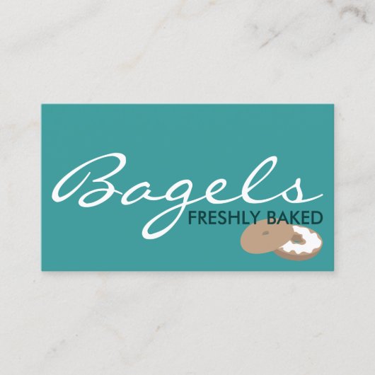 Carte De Visite BAGELS fraîchement cuits au four. (couleur (Devant)