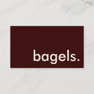 Carte De Visite bagels. (personnalisable en couleur)
