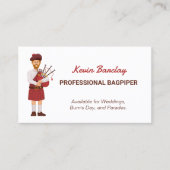 Carte De Visite Bagpiper (Devant)