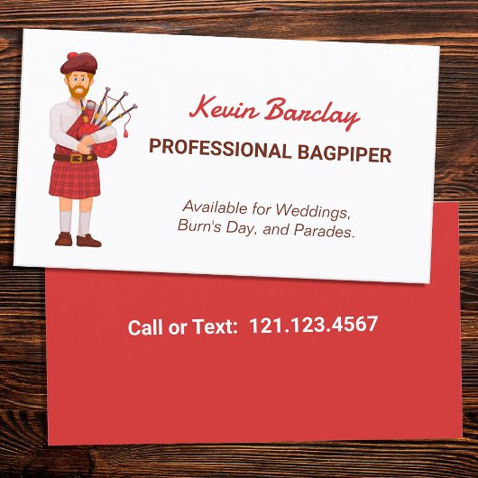 Carte De Visite Bagpiper
