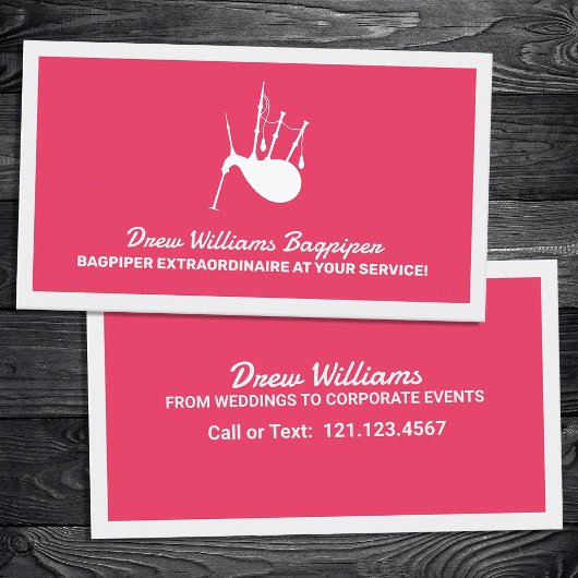 Carte De Visite Bagpiper
