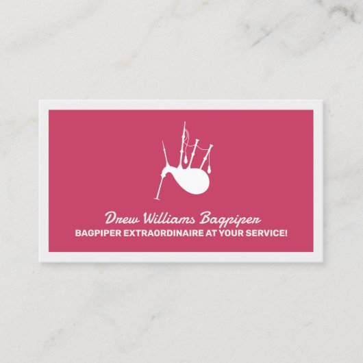 Carte De Visite Bagpiper (Devant)