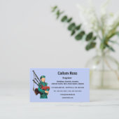 Carte De Visite Bagpiper modifiable (Debout devant)
