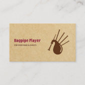 Carte De Visite Bagpipers pour la location de Piper (Devant)
