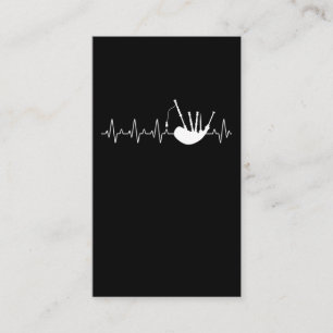 Carte De Visite Bagpipes Musicien de battement de coeur Bagpipe Pl