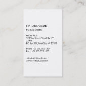 Carte De Visite Bague Classy d'Asclepius Médicale Gold en blanc (Dos)