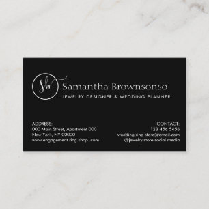 Carte De Visite Bague de bijoux Wedding planner de superposition p
