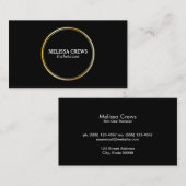 Carte De Visite Bague double or (Devant / Derrière)