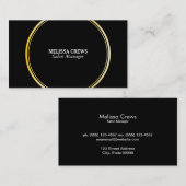 Carte De Visite Bague double or (Devant / Derrière)